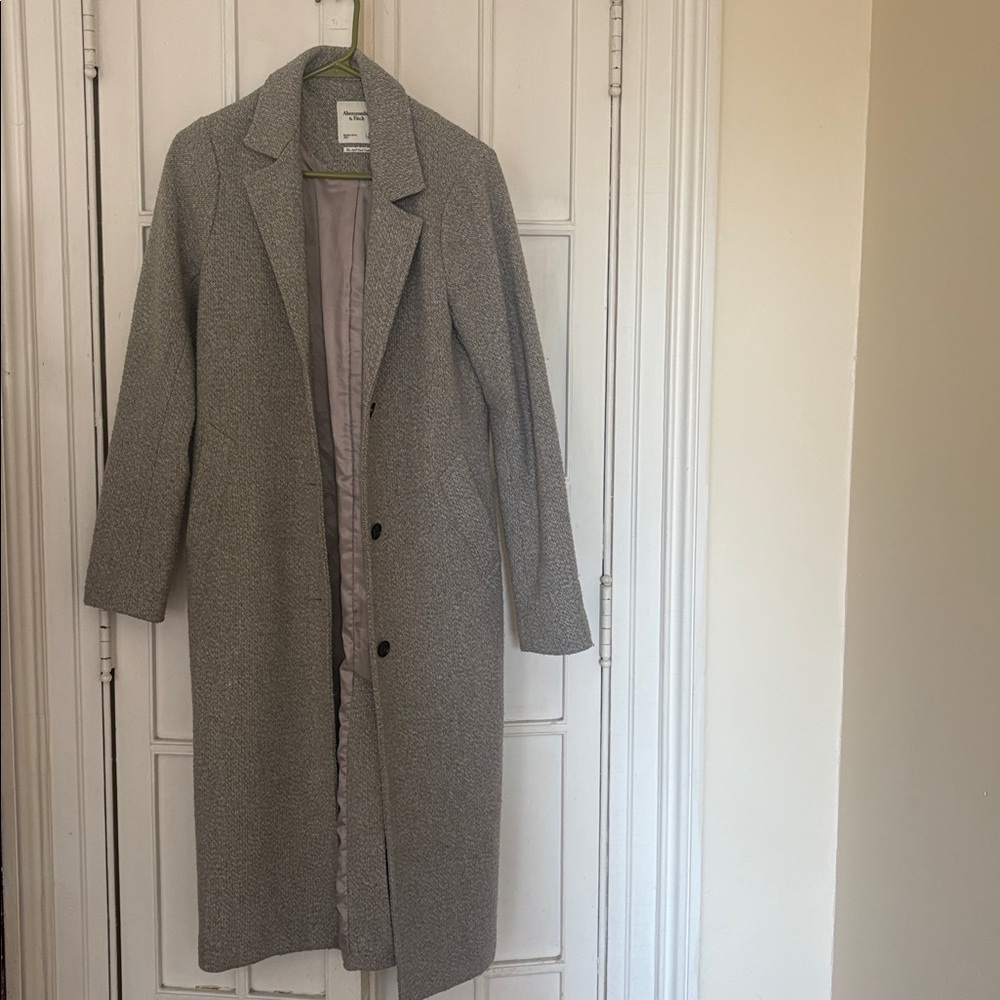 Abercrombie & Fitch Gray Women's Long Coat- dad coat size S